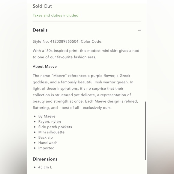 Maeve Quant Mini Skirt, Medium - Picture 7 of 15